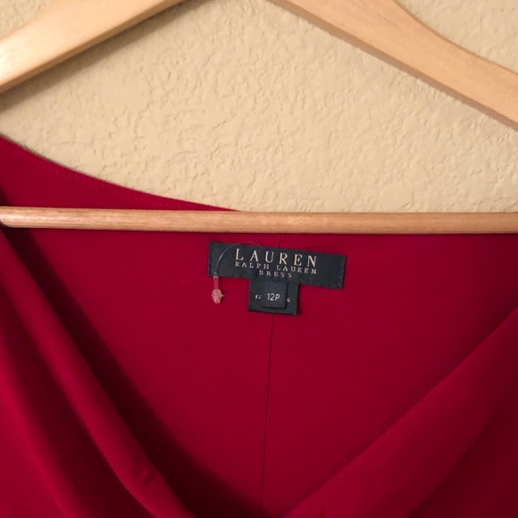 👠Red Midi Dress LRL US 12P - Picture 4 of 14